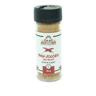 Naga Jolokia Chili powder in the spreader - extremely spicy 40 gr RED DEVILS BUTTON