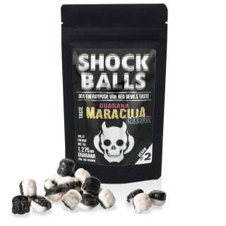 SHOCKBALLS MARACUJA LAKRITZ mit 1275 mg Guarana / Koffein der ENERGYPUSH